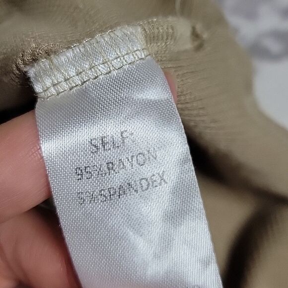 Easel Tan Ribbed Long Sleeve top - Picture 4 of 5